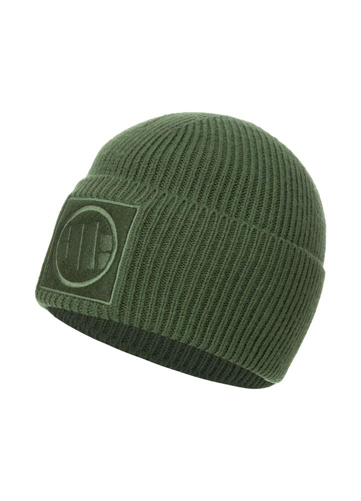 Pitbull Logo beanie verde oliva berretto invernale