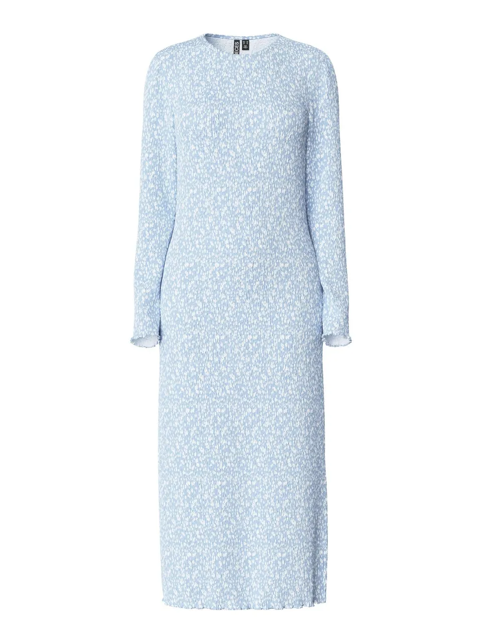 Pieces Pcflora LS Midi vestito donna S manica lunga