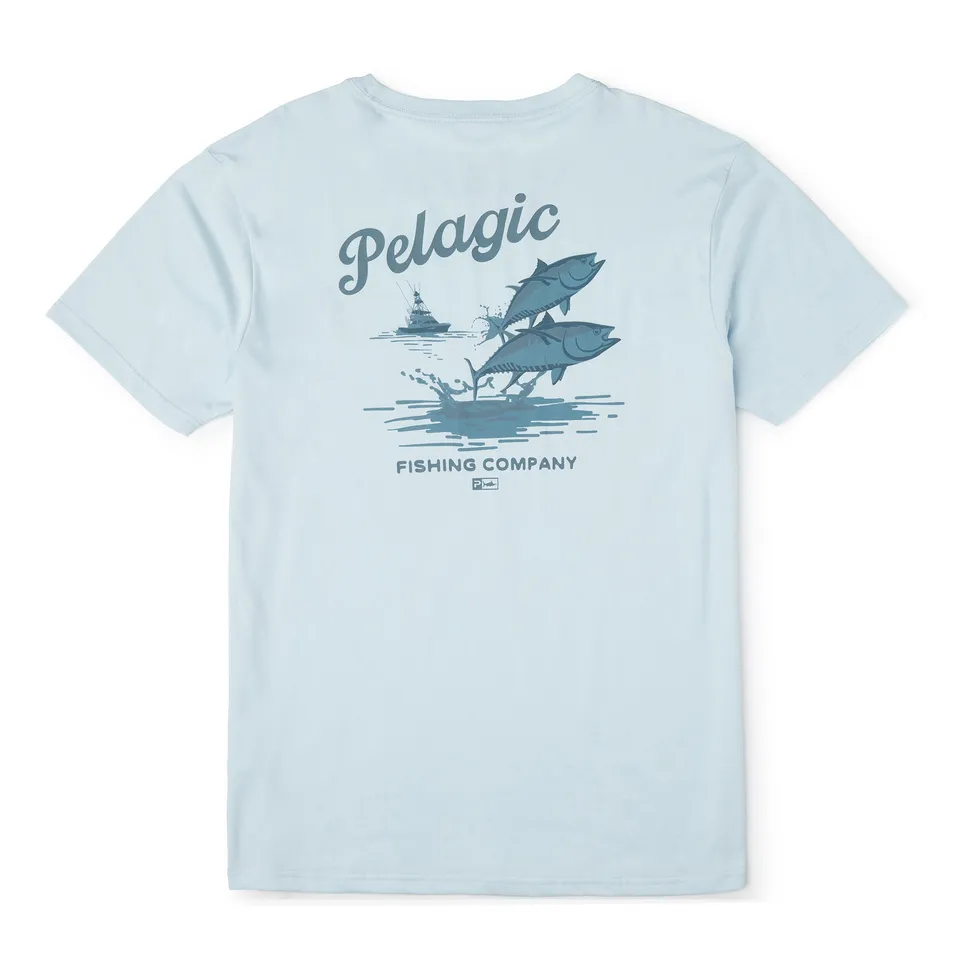Pelagic Jumpers t-shirt uomo azzurra cotone