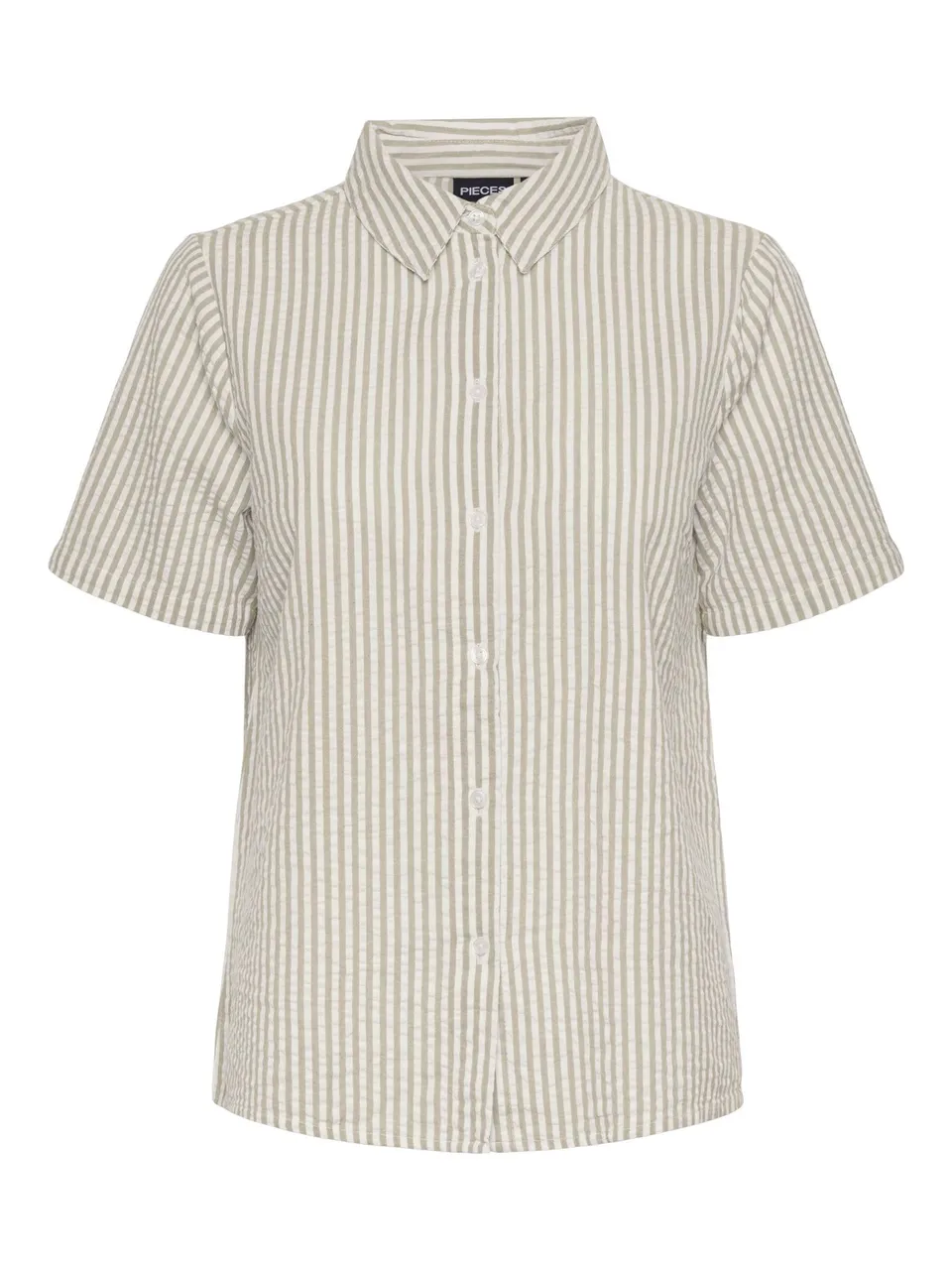 Pieces Pcsally Seersucker camicia donna maniche corte