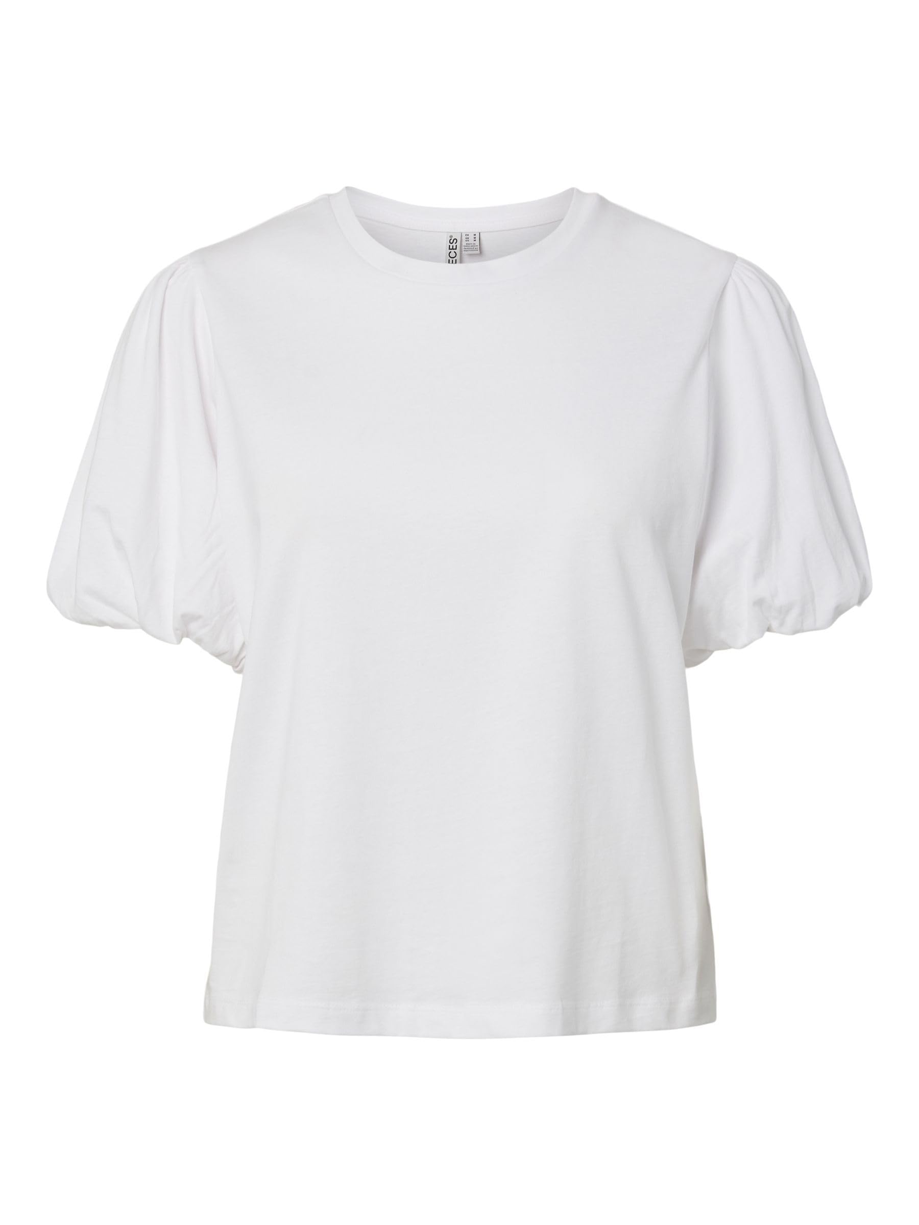 Pieces Pcpernilla SS Puff T-shirt donna jersey maniche a sbuffo