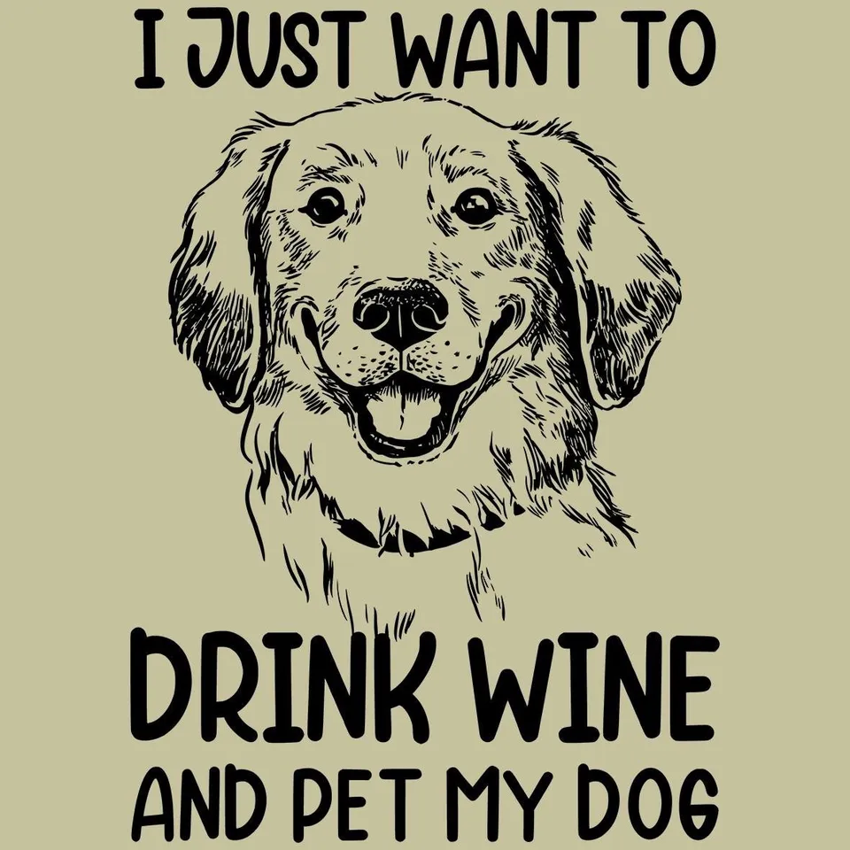 Matrix Music Store Pet-Tee Wine Dog t-shirt unisex donna