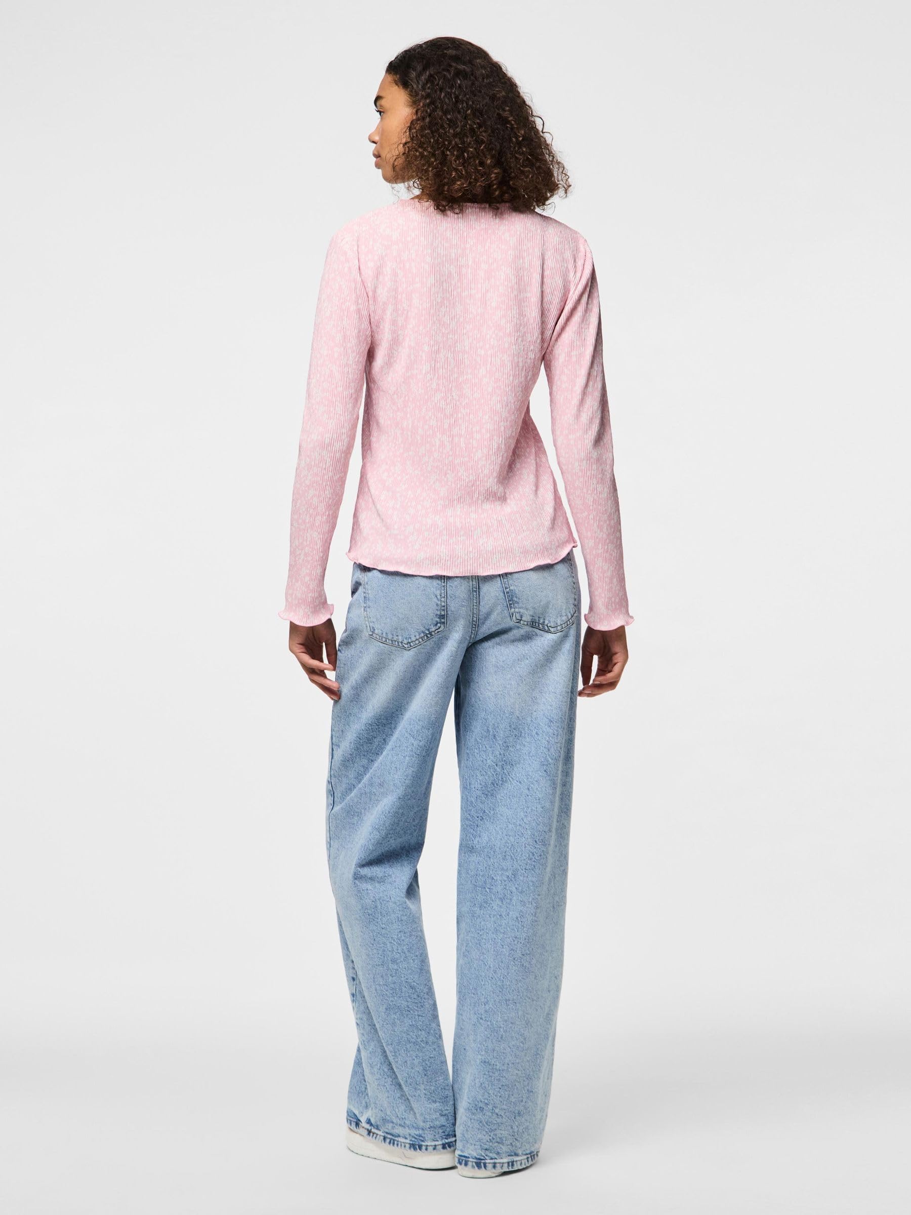 Pieces Pcflora LS Top Noos maglia manica lunga uso quotidiano