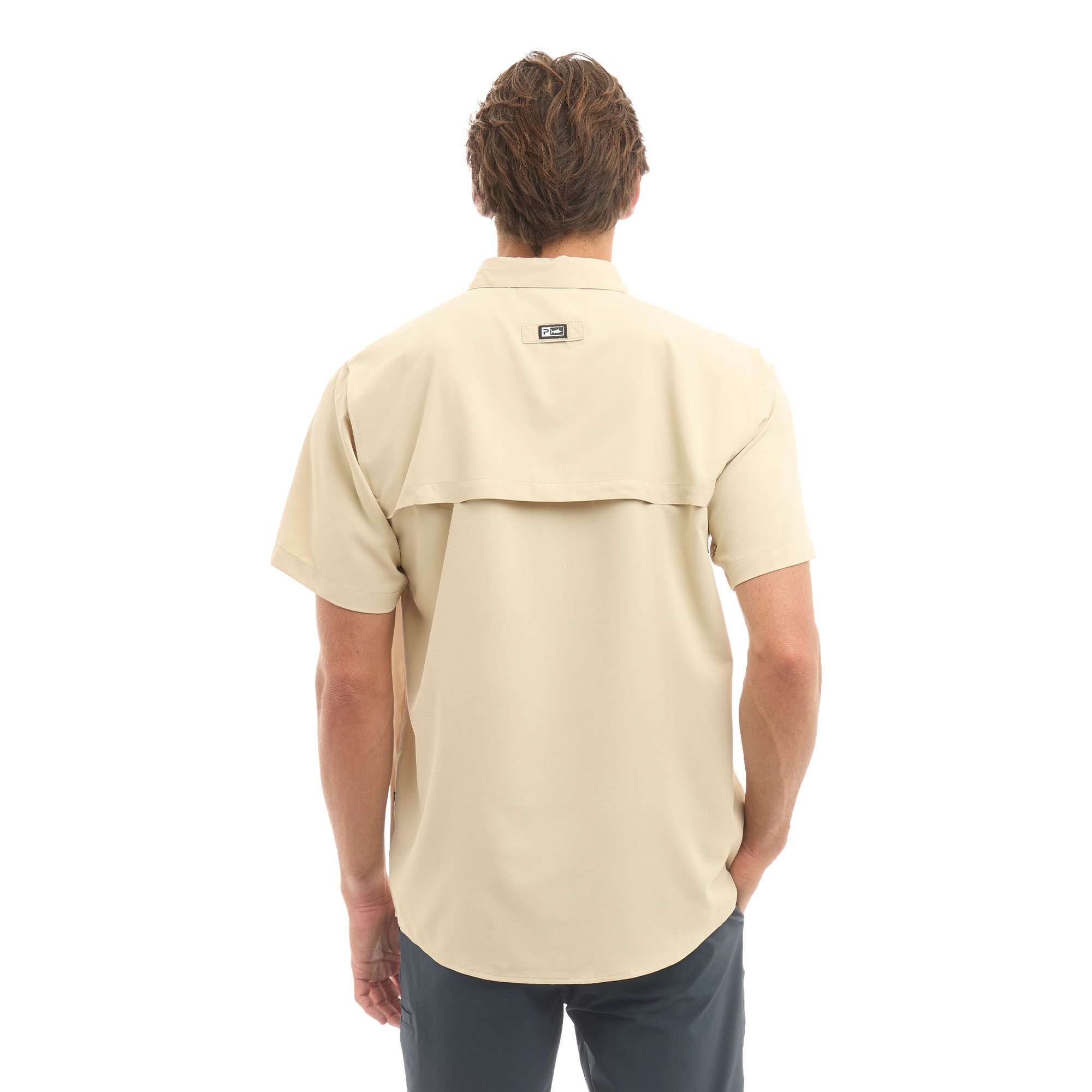 Pelagic Keys camicia uomo sabbia manica corta UPF 50+