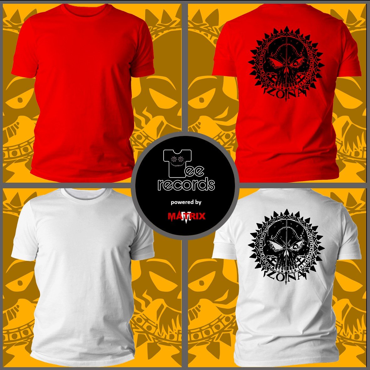 Matrix Music Store Zona 93 Black Logo maglietta nera cotone organico