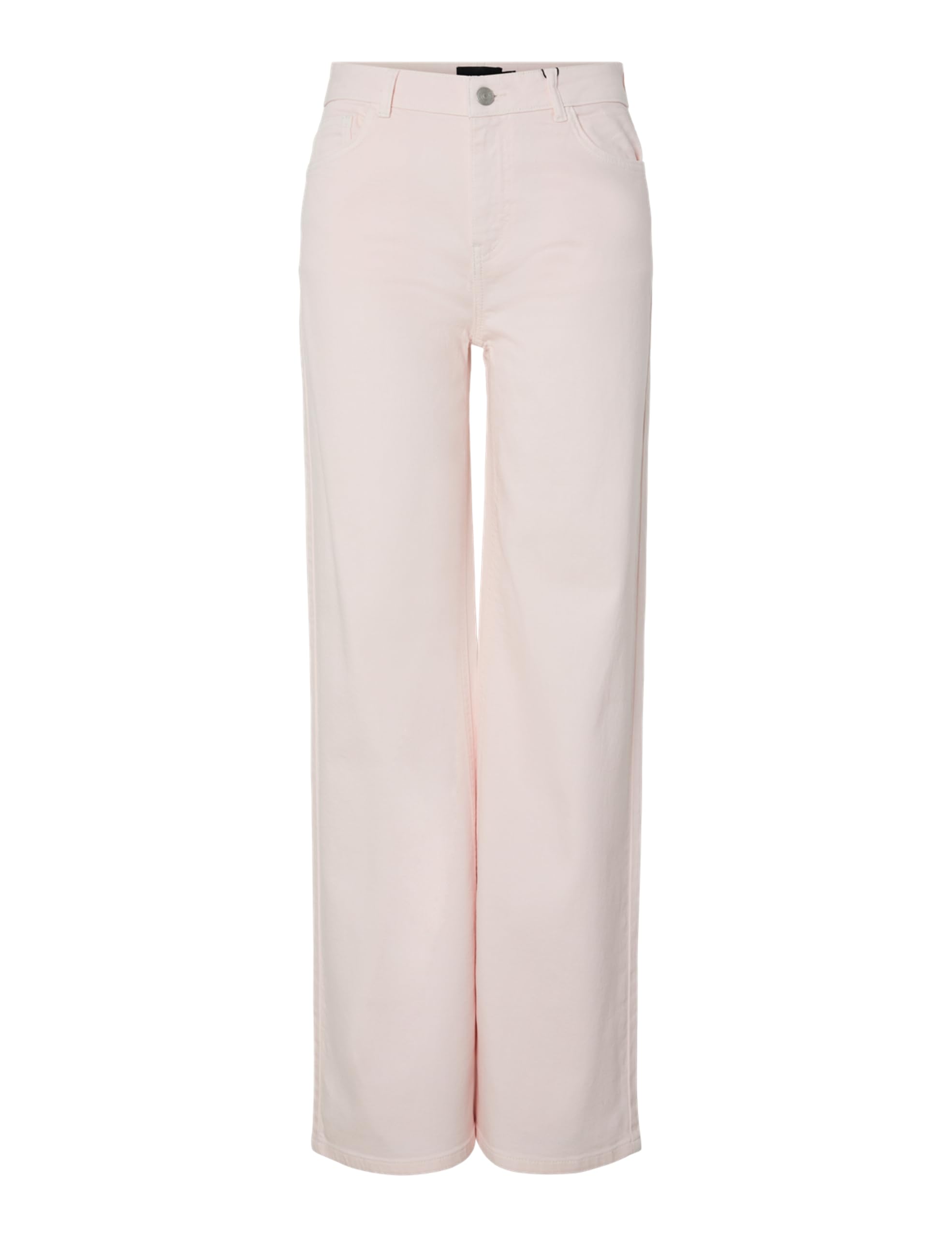 Pieces Pcsilke MW Wide Colered Jeans Noos BC bianco 33W/32L gamba larga