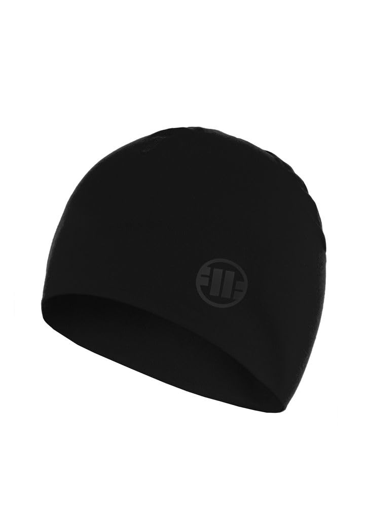 Pitbull Small Logo II berretto invernale nero logo bianco cotone