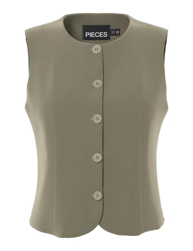 Pieces Pckamil Noos BC gilet aderente donna tessuto traspirante