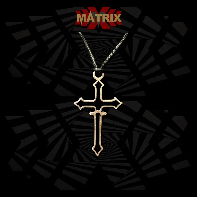 Matrix Medieval Cross ciondolo croce con cordino