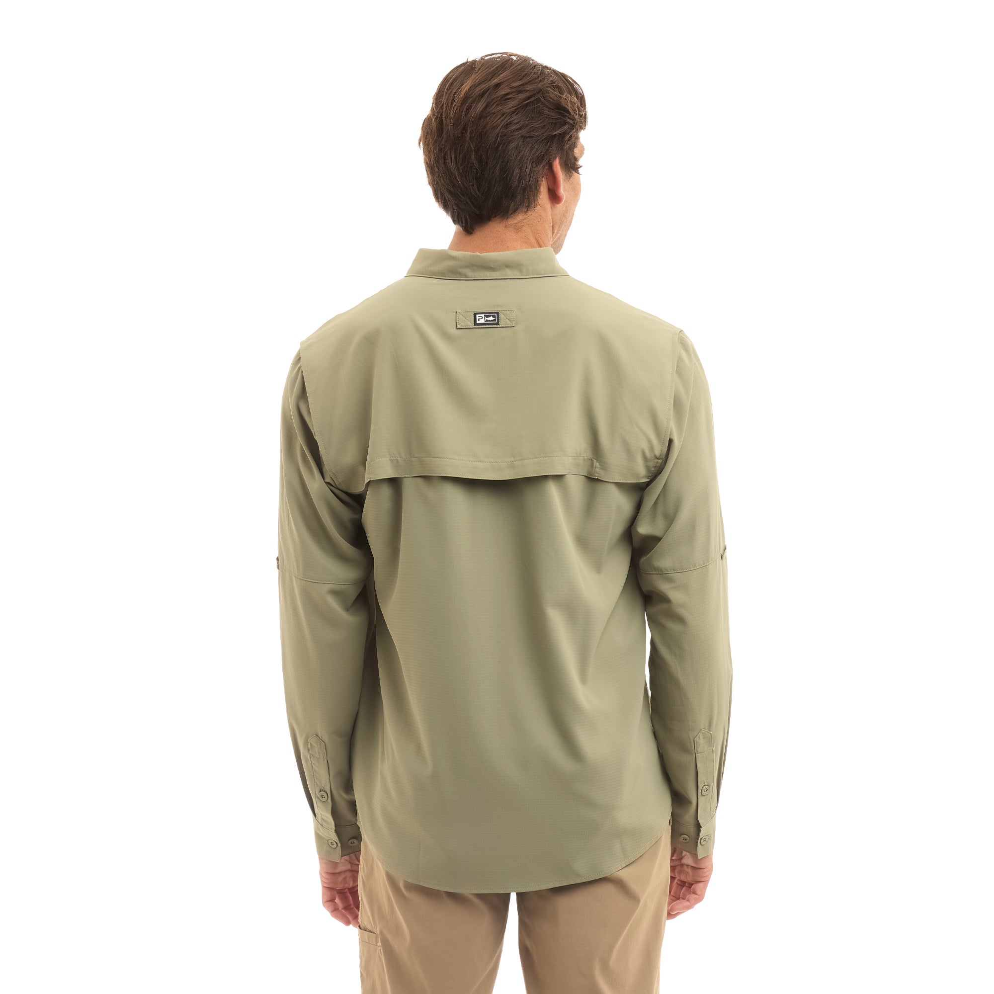 Pelagic Keys LS camicia uomo verde mangrove UPF 50+