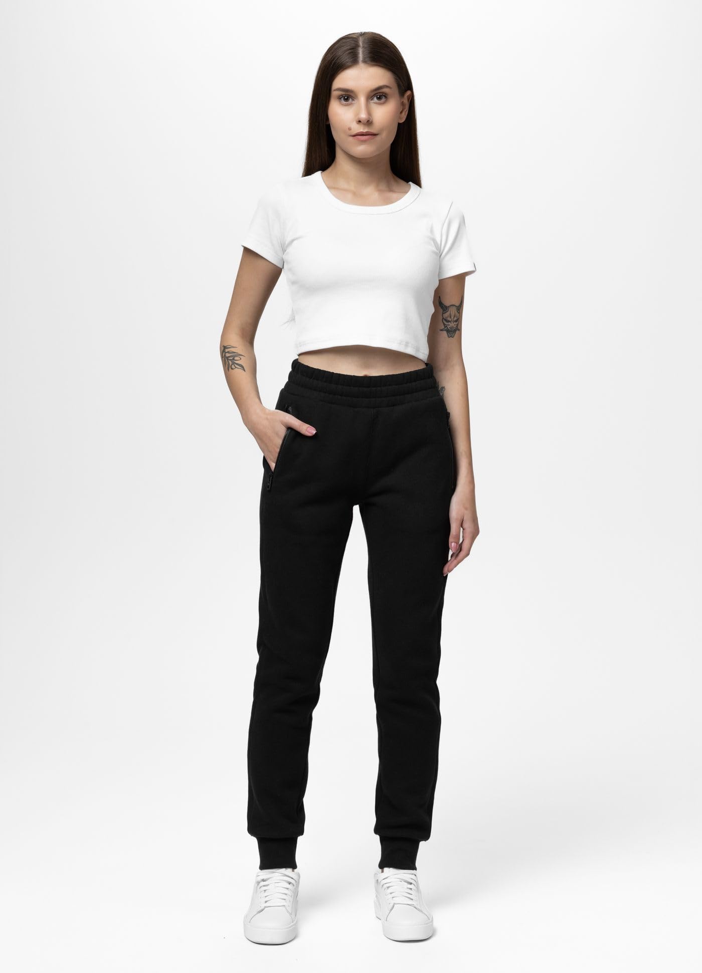 Pitbull Fiora pantaloni tuta donna cotone slim zip