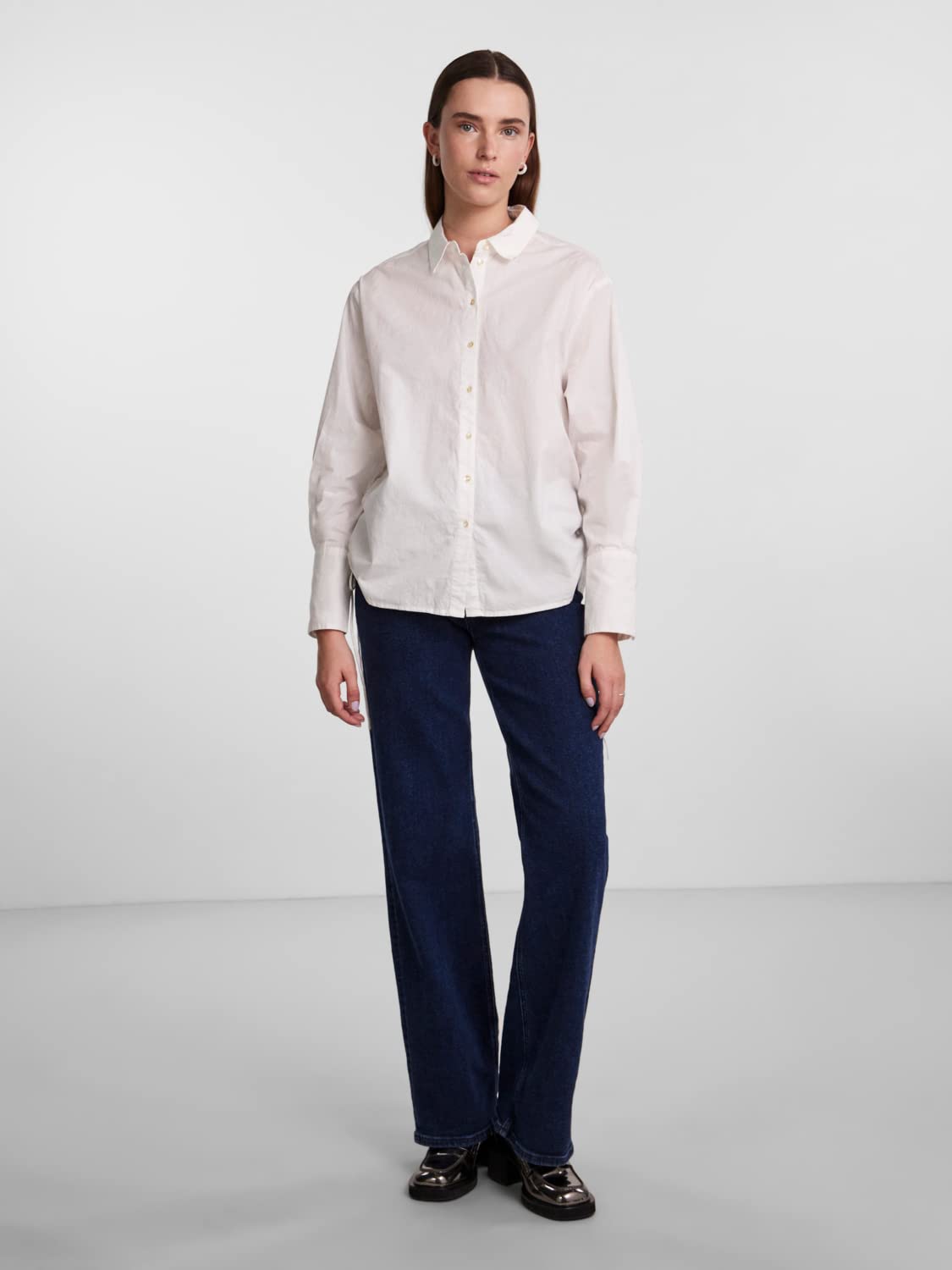 PIECES Pckayce LS Shirt BC camicia taglia M manica lunga