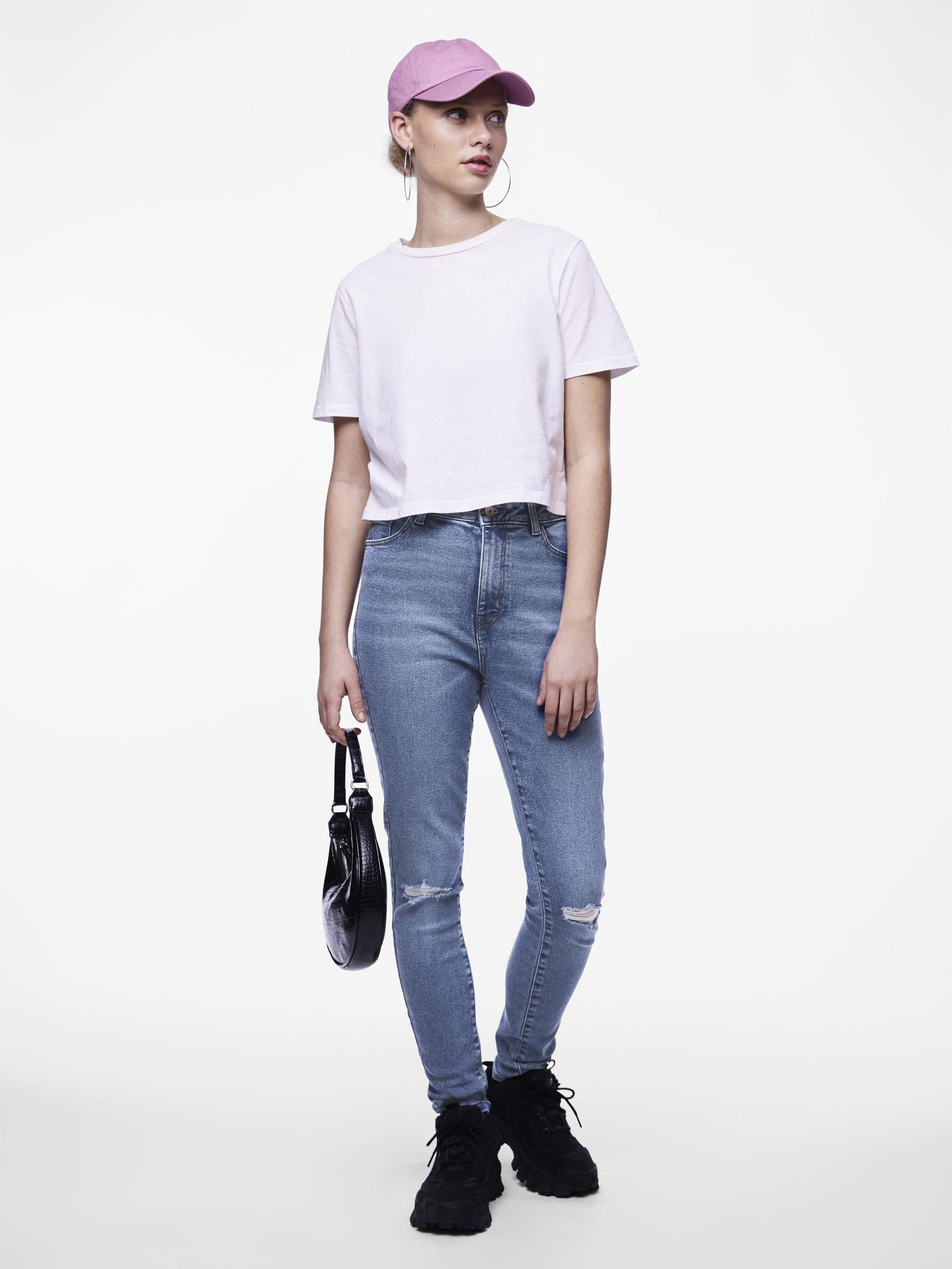 PIECES Pcdana HW Dest Skinny Jeans Mb402 Noos jeans L vita alta