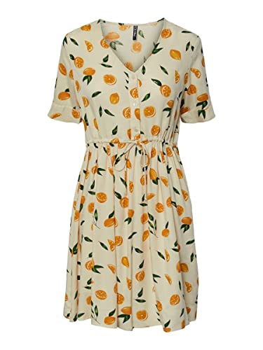 Pieces Pcnya SS Dress BF vestito donna taglia S limone
