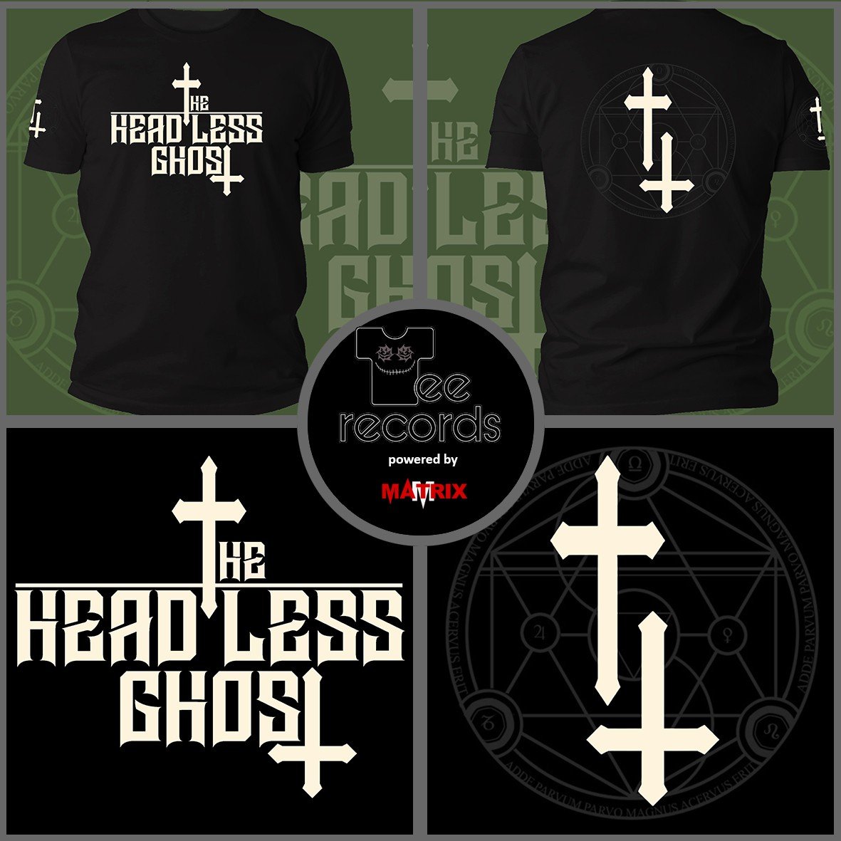 Matrix Music Store Headless Ghost Logo t-shirt cotone organico