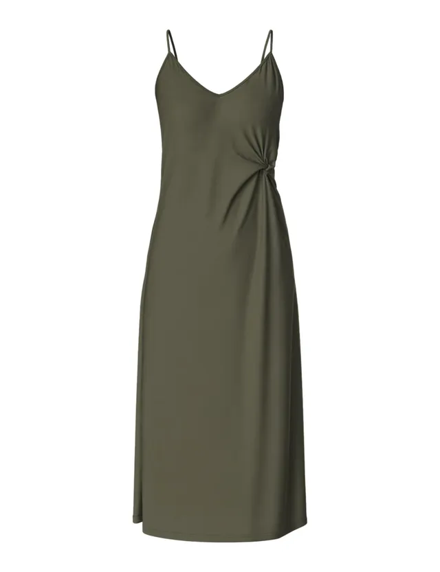 Pieces Pcanora Strap Midi Dress vestito donna S oro