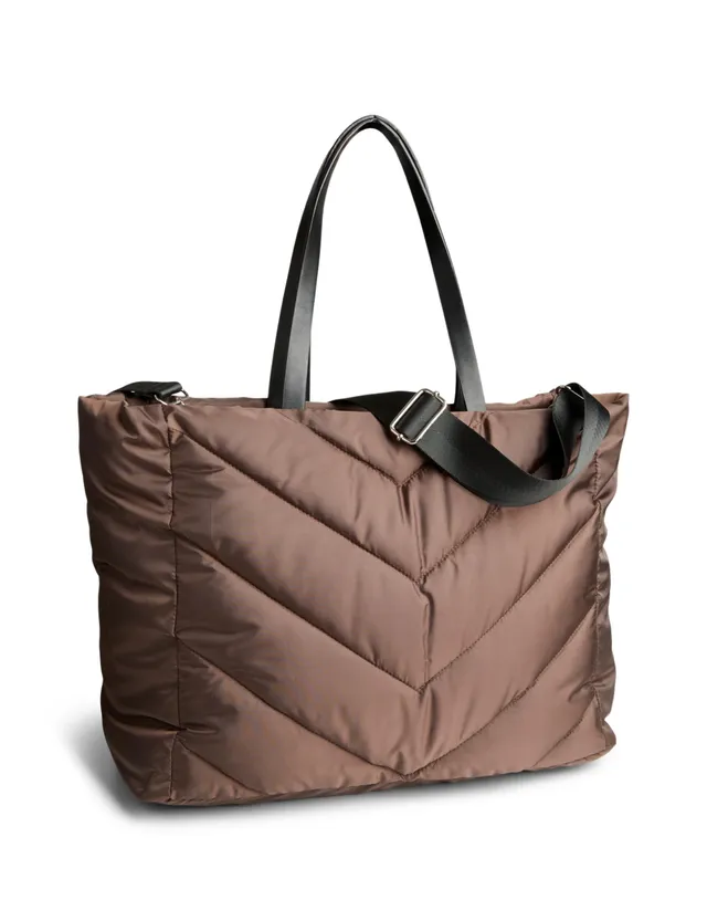 PIECES Pcjune Padding Shopper Borsa Donna Hot Fudge