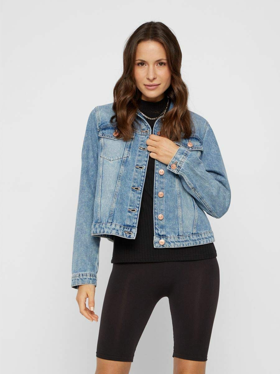 Pieces Pclou L/S Denim Jacket giacca jeans taglia S