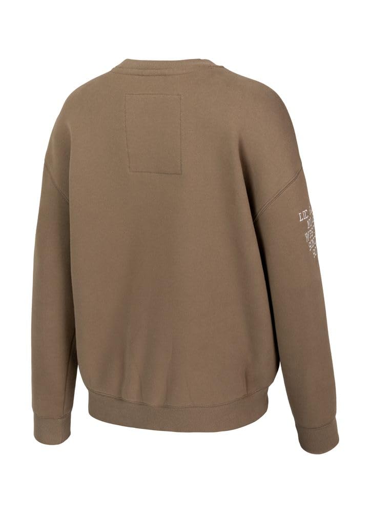 Pitbull felpa oversize donna L senza cappuccio cotone