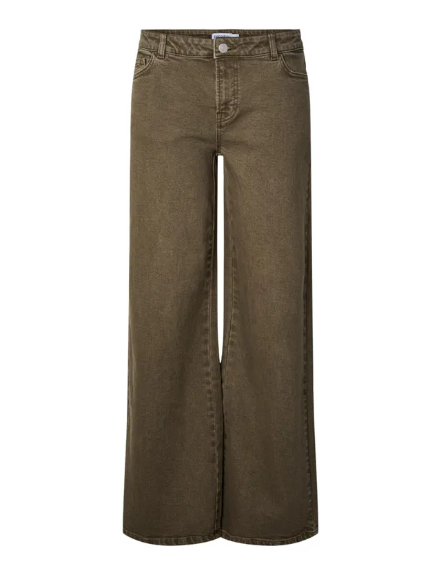 Pieces Pcselma LW Wide jeans donna 28W/30L kalamata