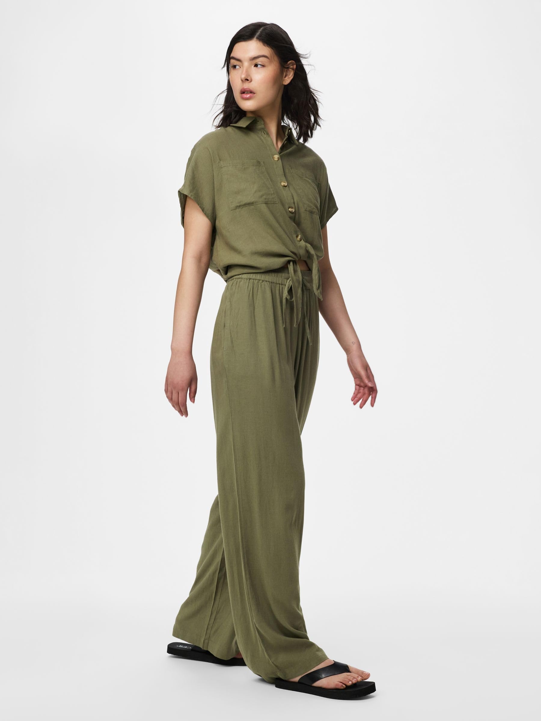 Pieces Pcpia HW Wide Pants Pwp Mm Noos pantaloni XL ampi