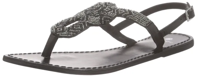 Pieces Carmen sandali donna pelle perline
