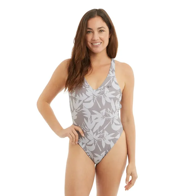 Pelagic Naples Reversible costume intero grigio schiena incrociata