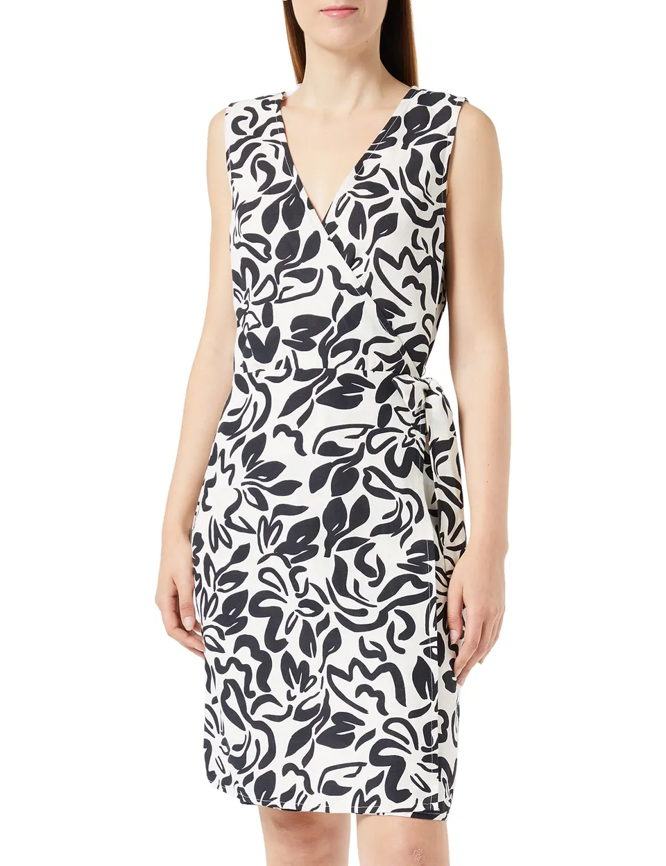 Pieces Pclarisa Wrap Linen vestito donna XL corto avvolgente lino