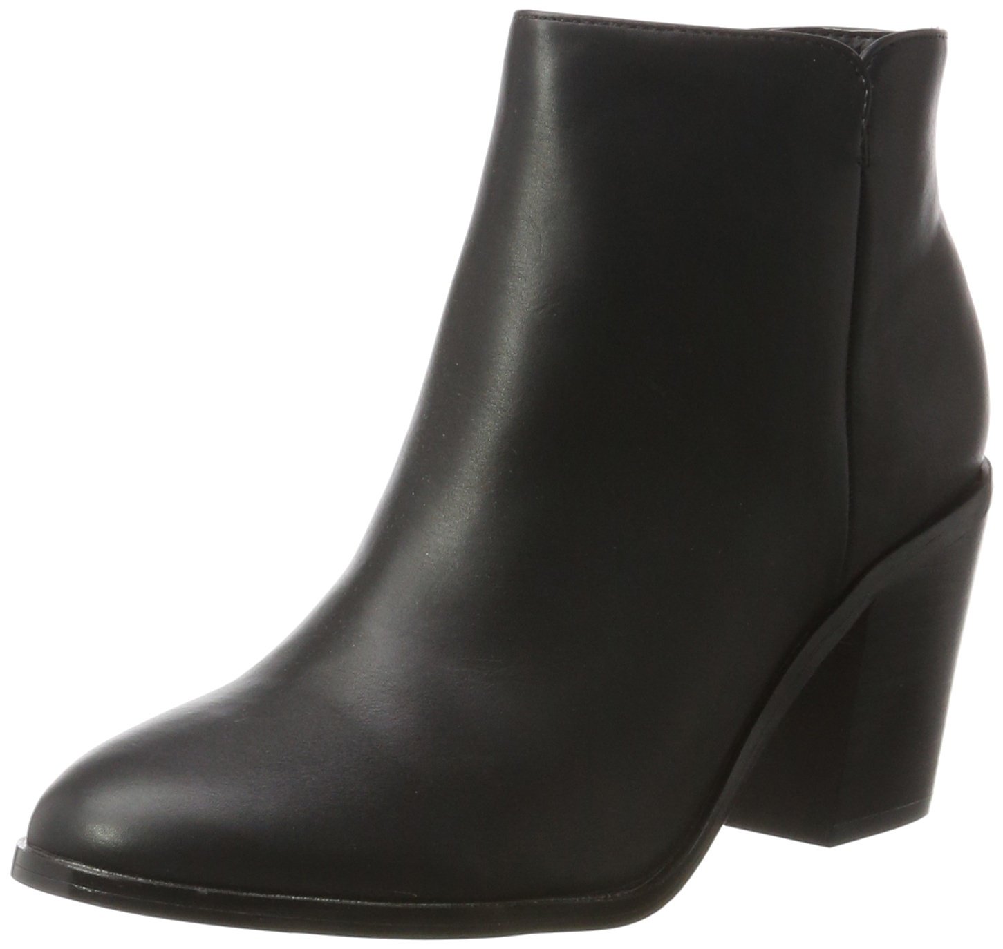 Pieces Pspera Boot stivaletti donna neri pelle con zip