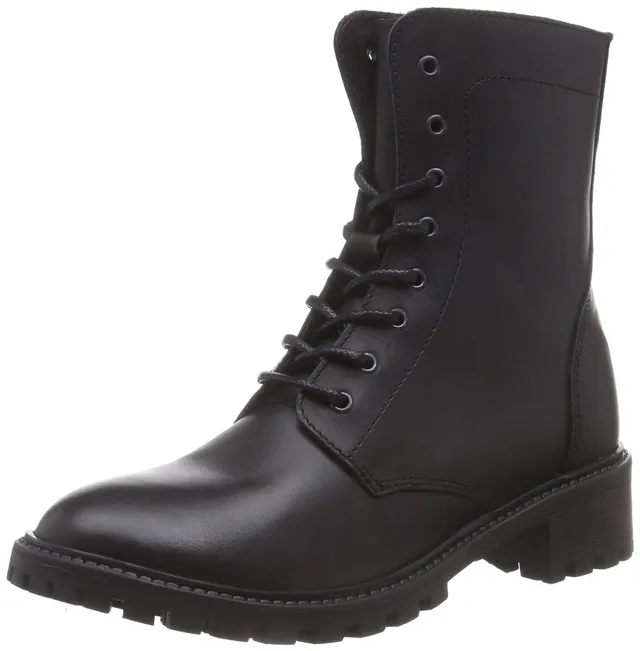 Pieces Psuda Lacci stivali donna nero 36 pelle