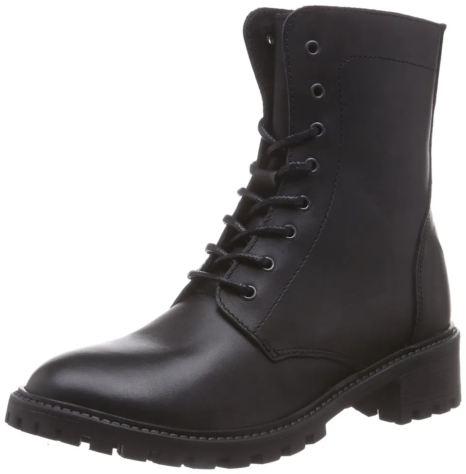 Pieces Psuda Lacci stivali donna nero 36 pelle