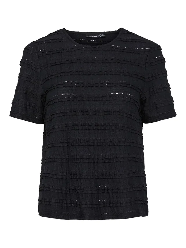 Pieces Pcanine SS O-Neck t-shirt donna manica corta quotidiana