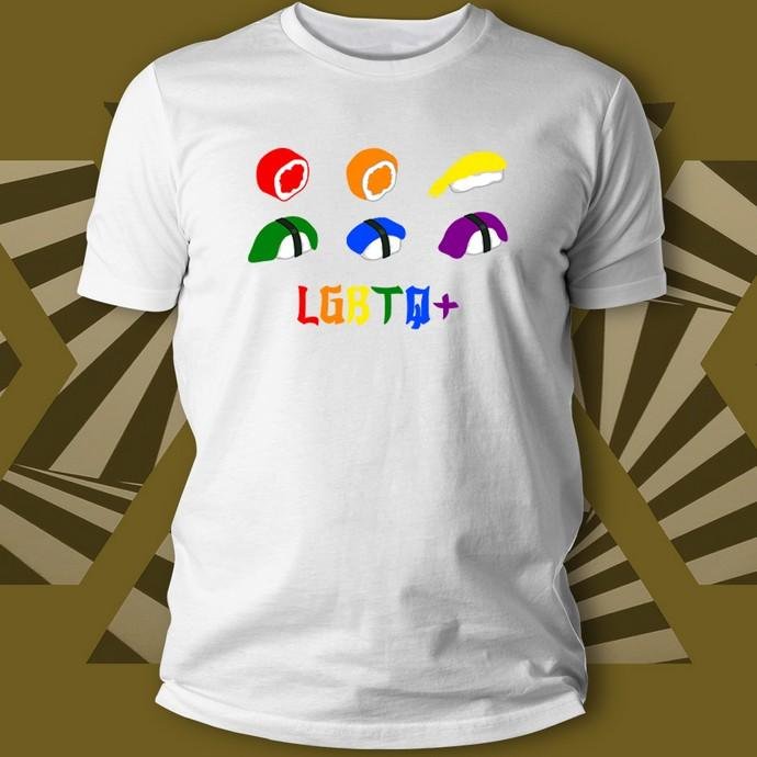 Matrix Music Store Rex Pride LGBT Sushi t-shirt cotone unisex