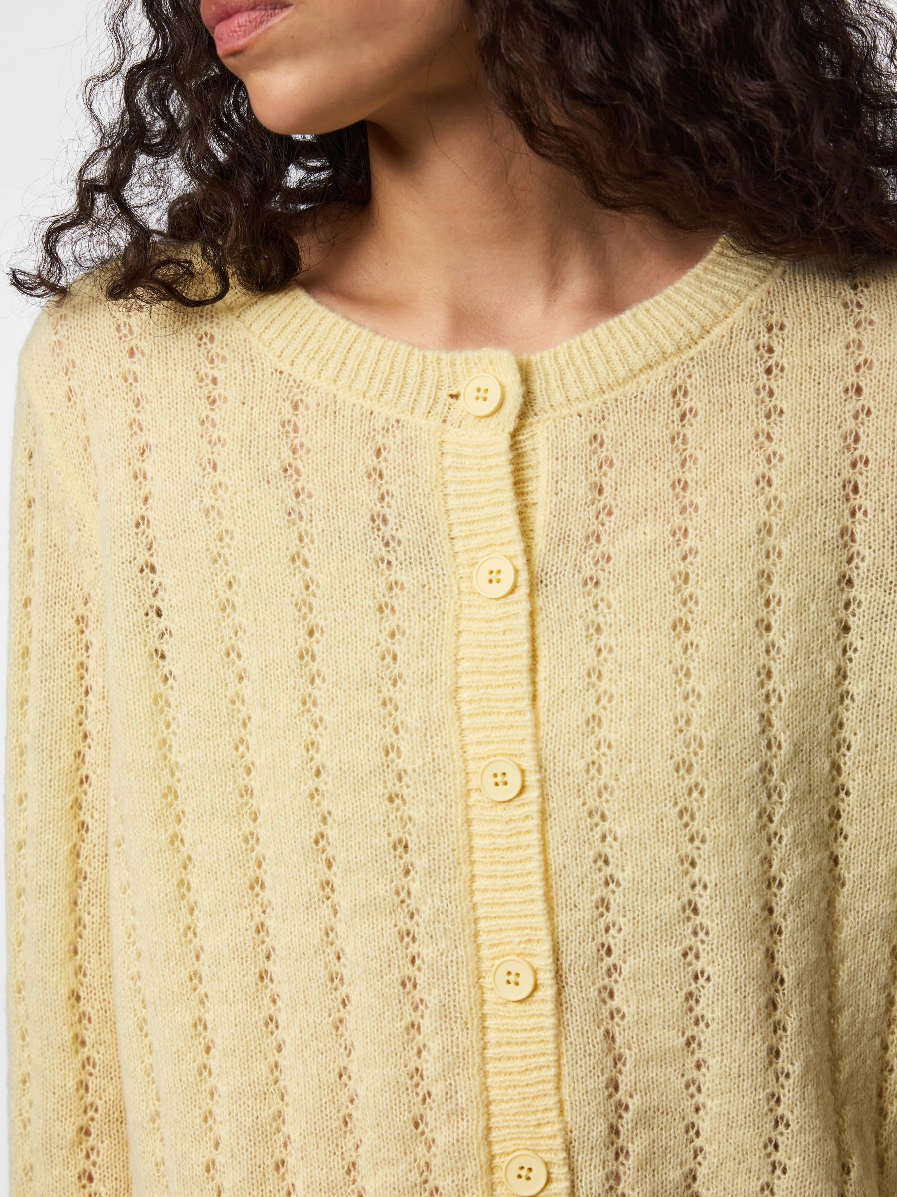 Pieces Pcada LS O-Neck Knit cardigan donna girocollo