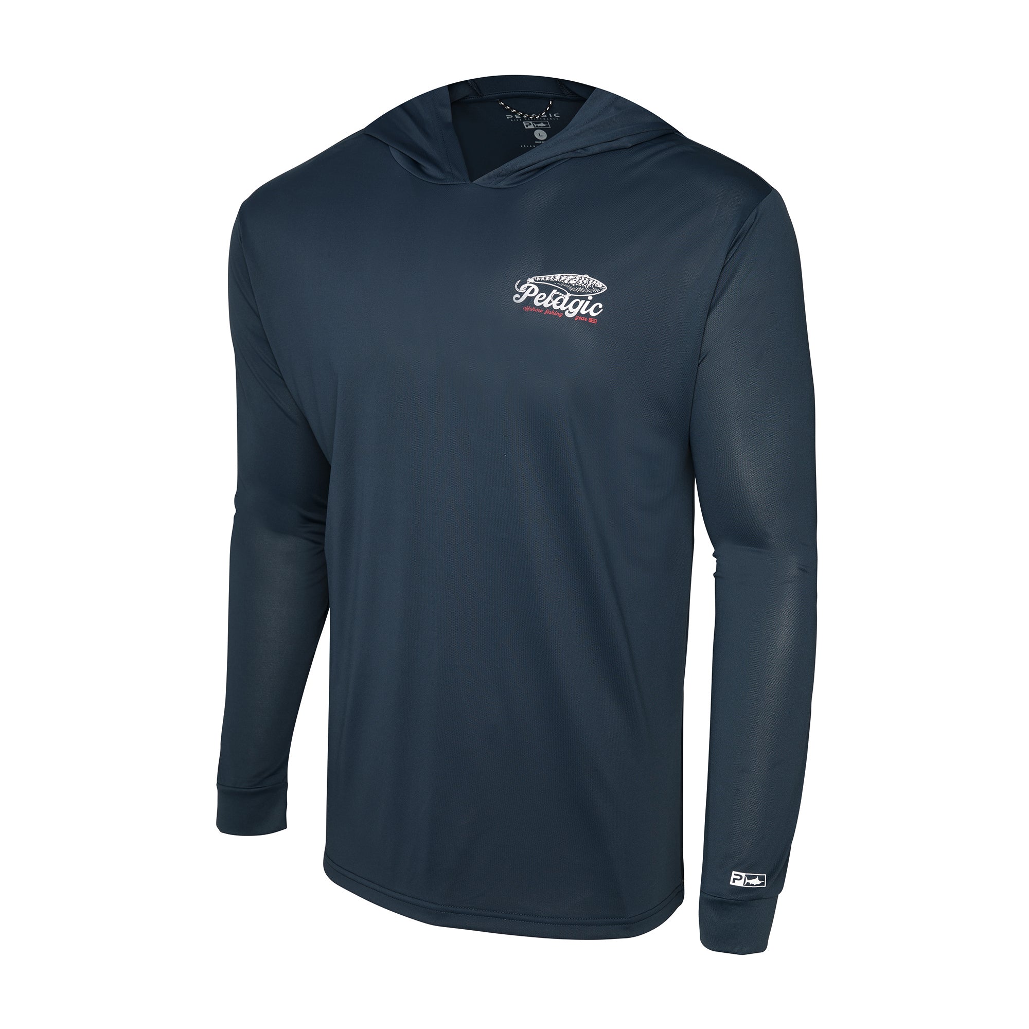 PELAGIC Aquatek Hook Em maglia pesca blu navy UPF 50+