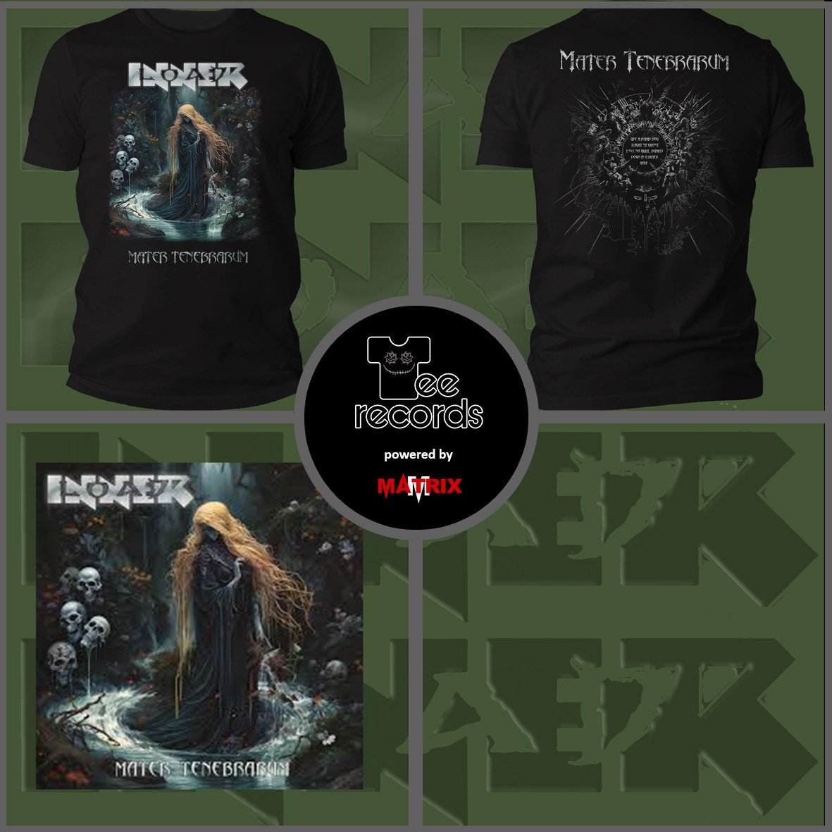 Matrix Music Store Tee-Records Mater Tenebrarum t-shirt cotone organico