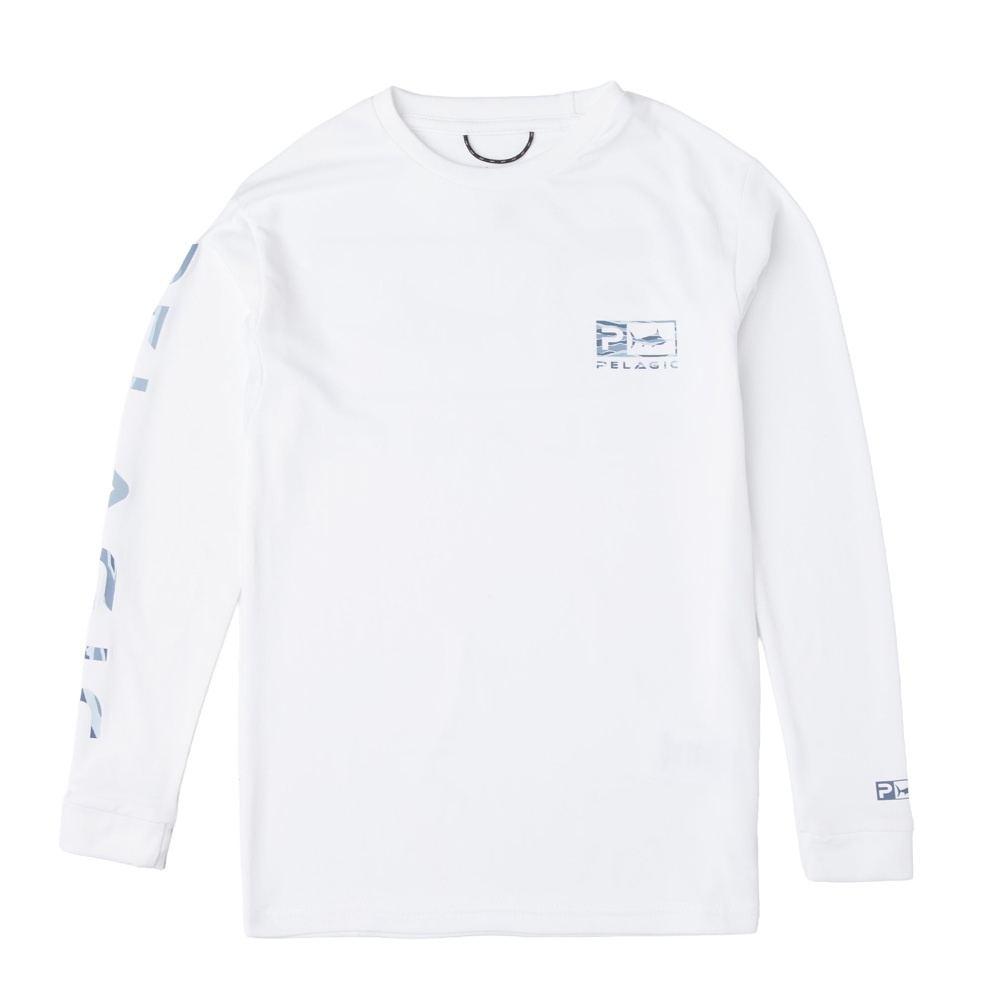Pelagic Aquatek Wahoo Icon maglia bambino bianca nylon