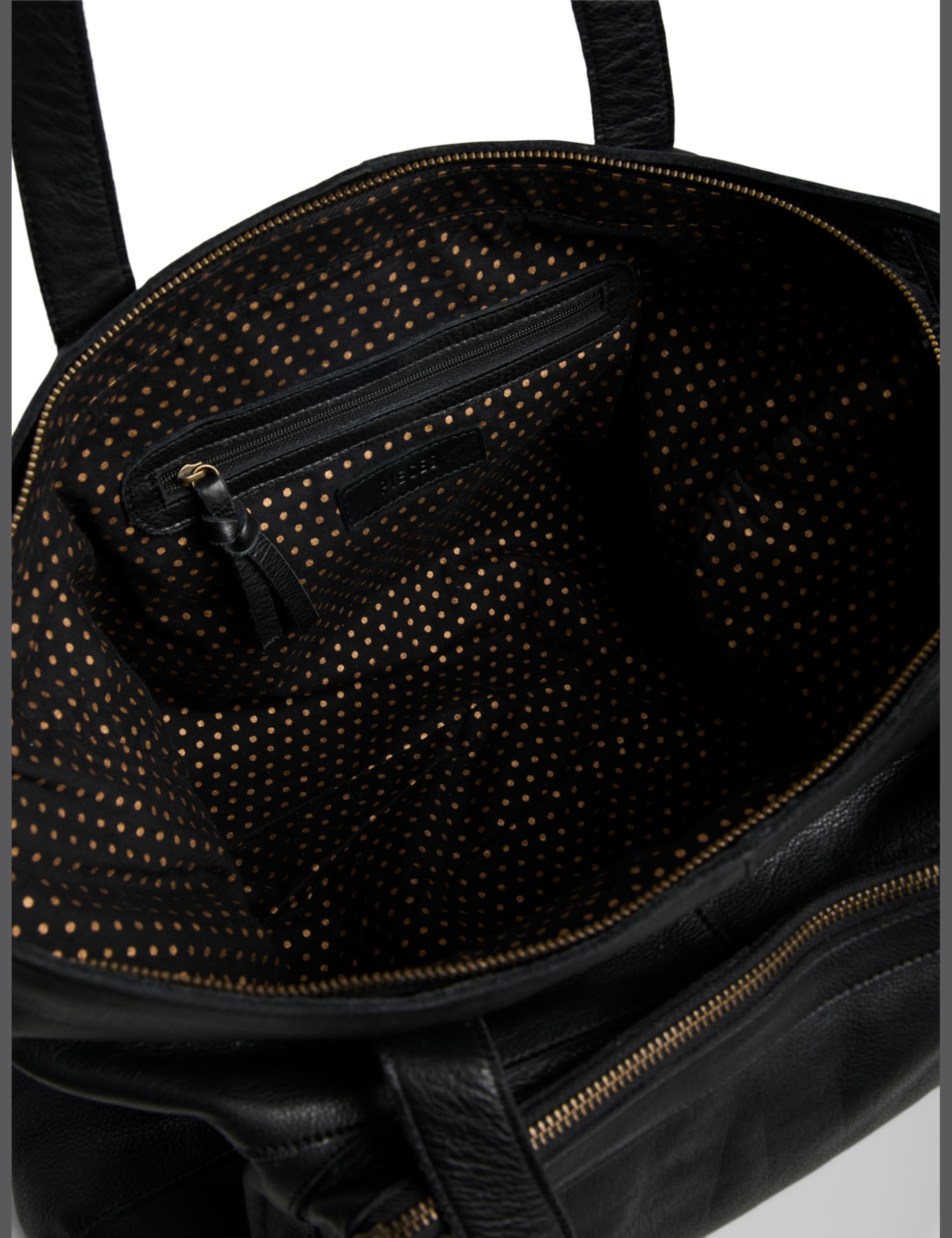 Pieces Pcribs Leather borsa viaggio donna nera pelle