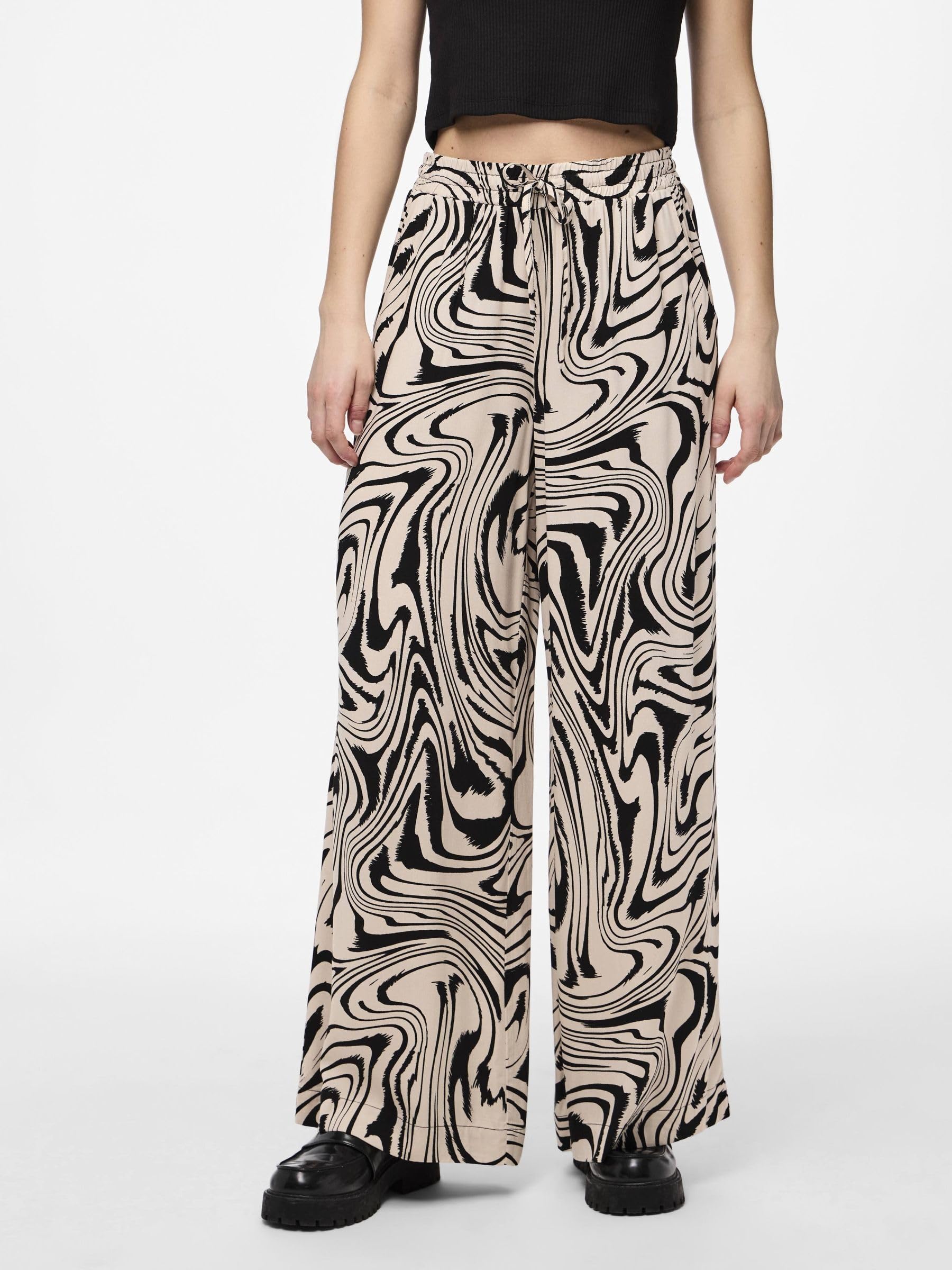 Pieces Pckimmie Pantaloni Donna in Tessuto XS