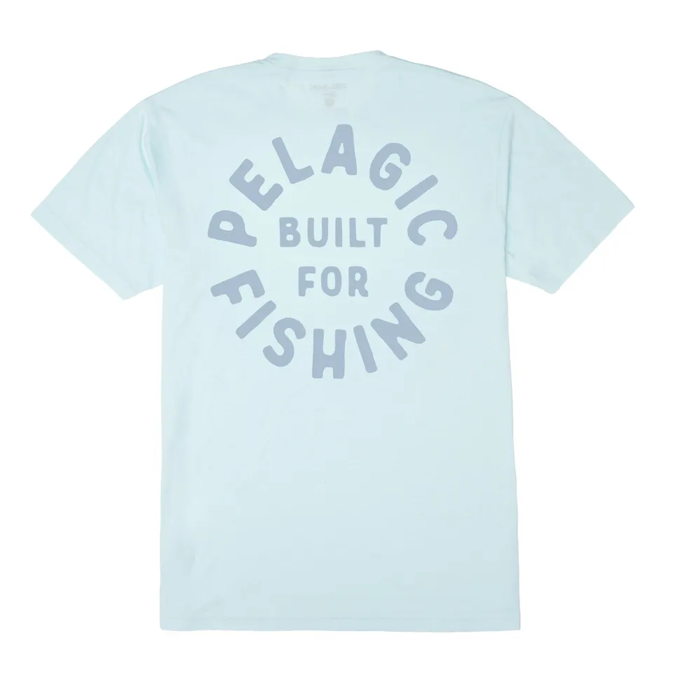 Pelagic Built maglietta uomo azzurro chiaro triblend morbido