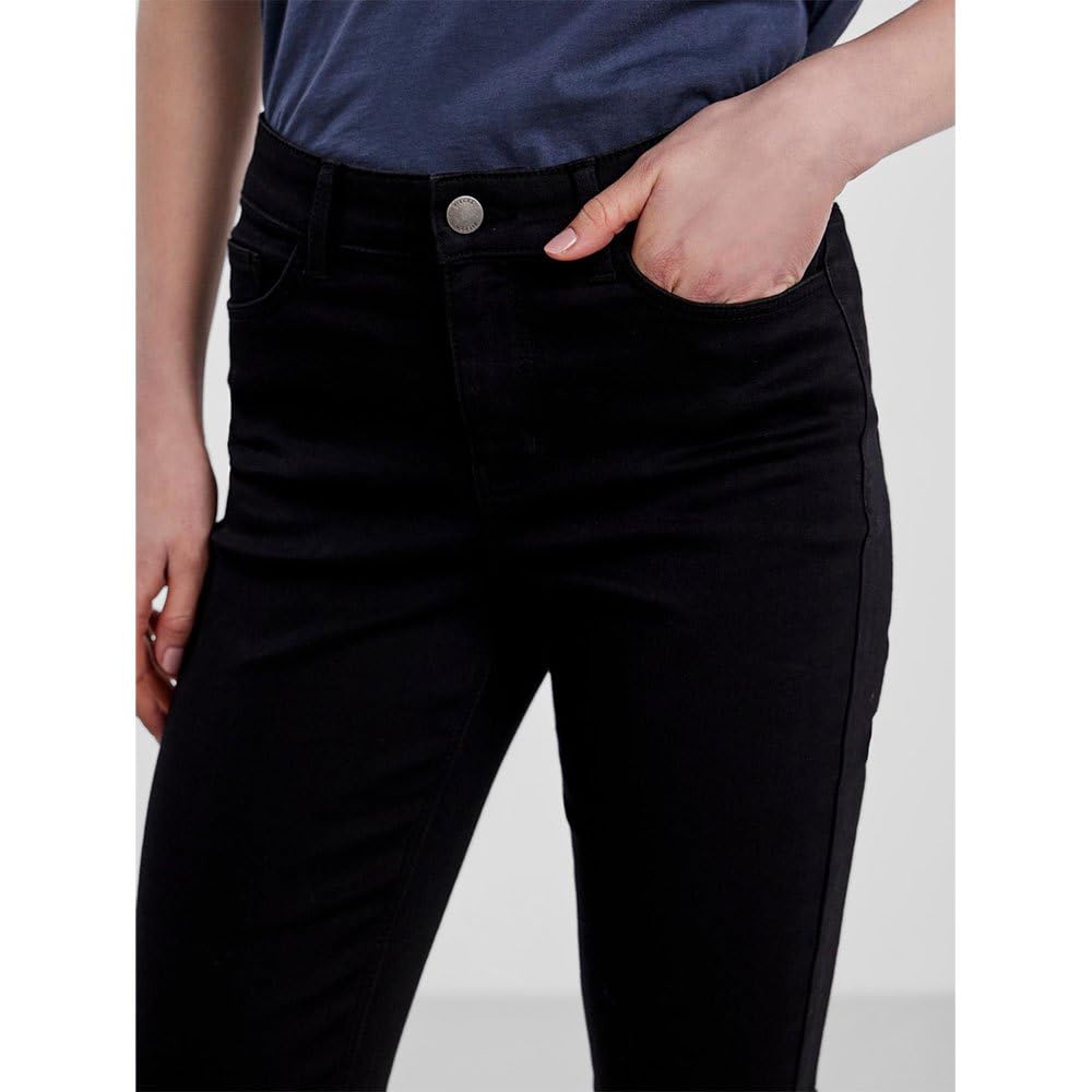 Pieces Pctalia MW Black Skinny jeans neri XL 30L