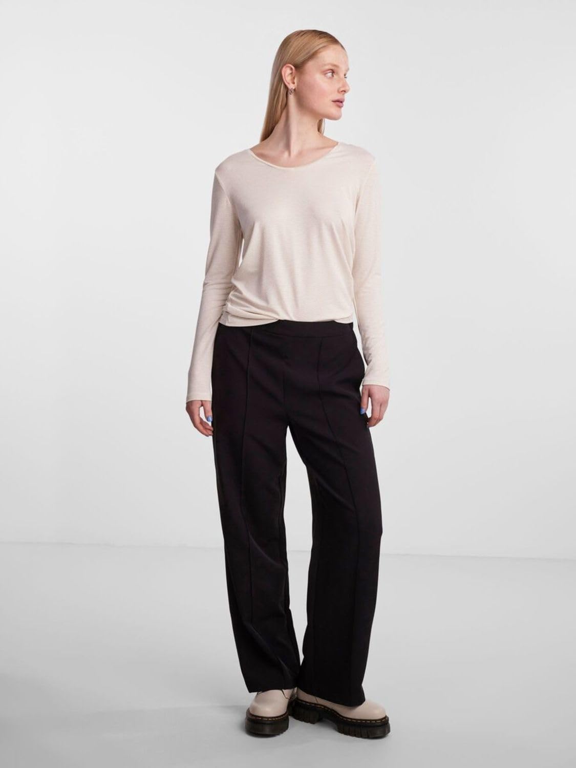 PIECES Billo Pcbillo maglietta donna maniche lunghe lurex