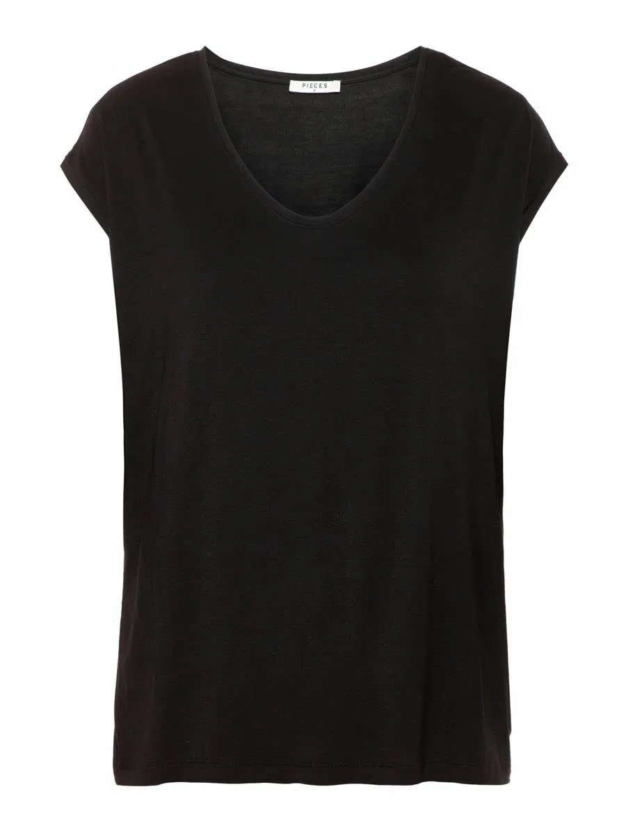 Pieces Pcbillo Tee Solid Noos t-shirt donna tinta unita