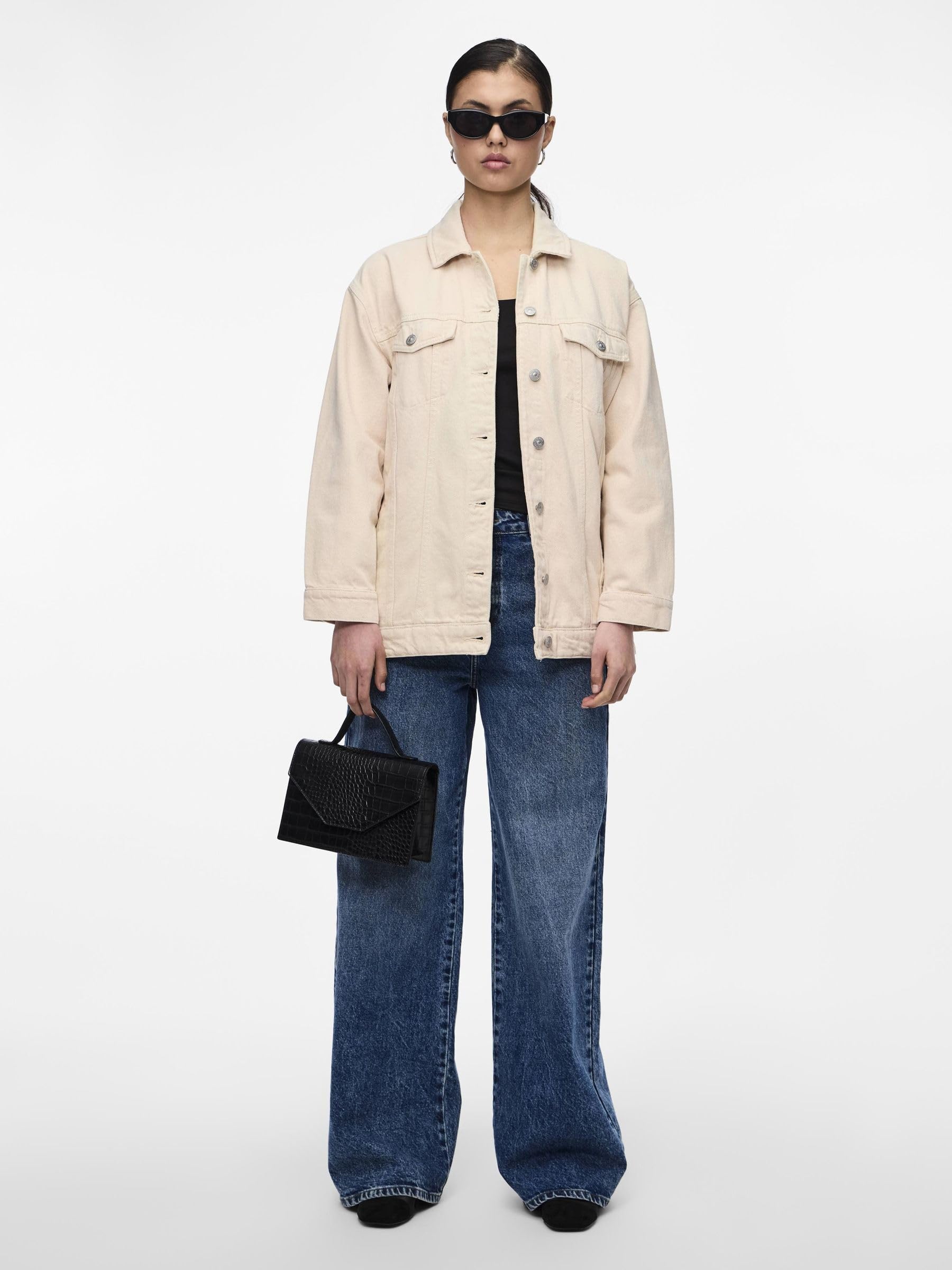PIECES Pctika giacca in jeans donna grigio