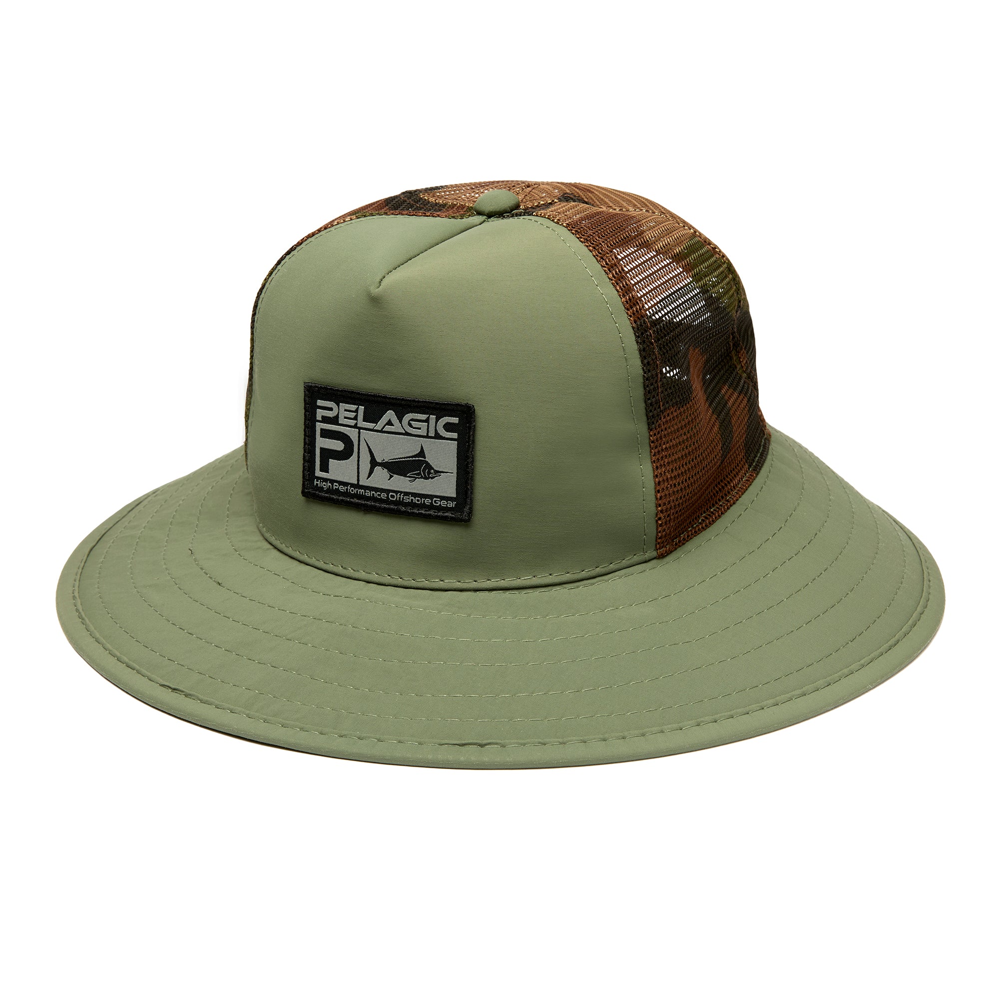 Pelagic Brimmer Deluxe cappello pesca mimetico tesa larga