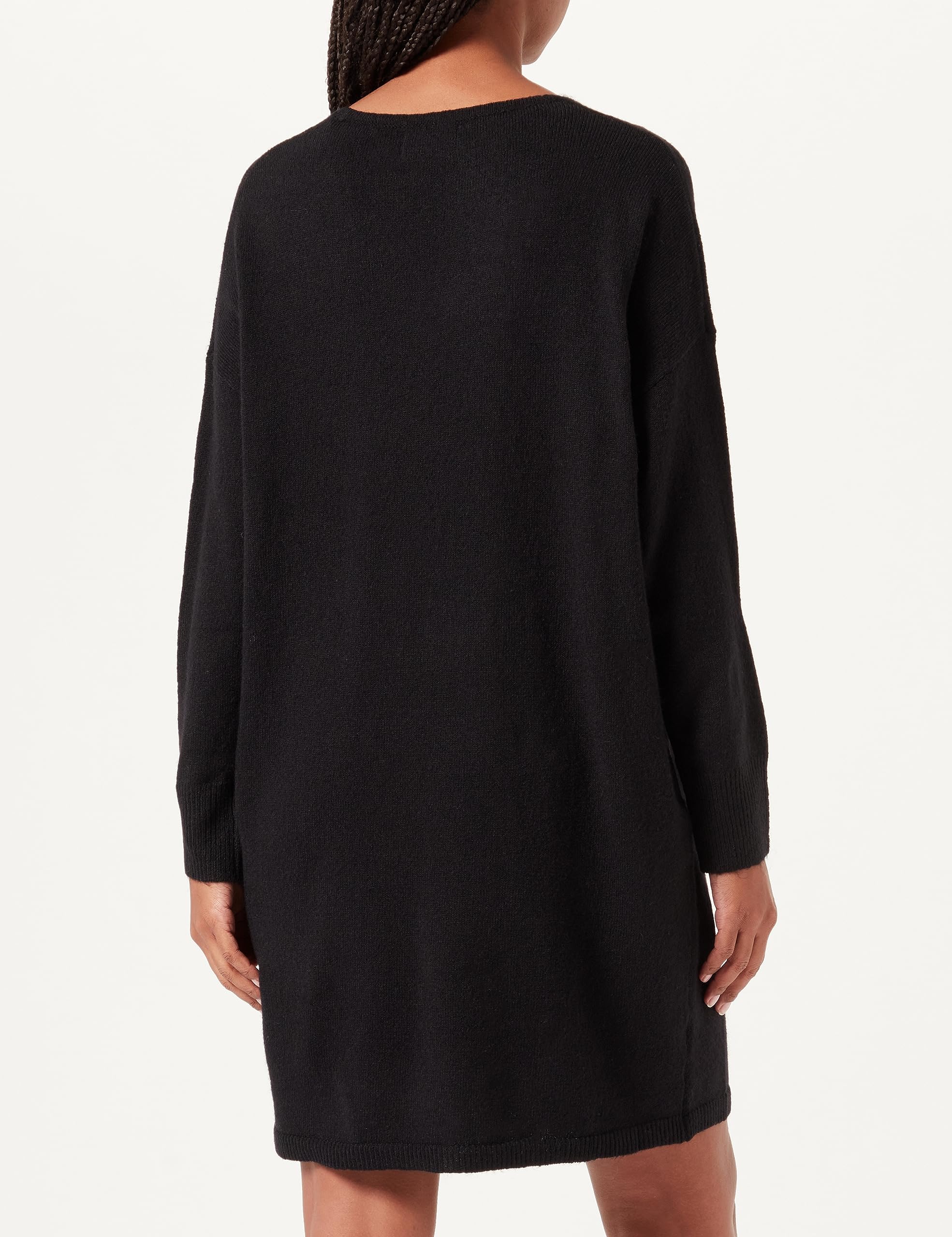 Pieces Pcjuliana LS V-Neck abito maglia donna nero