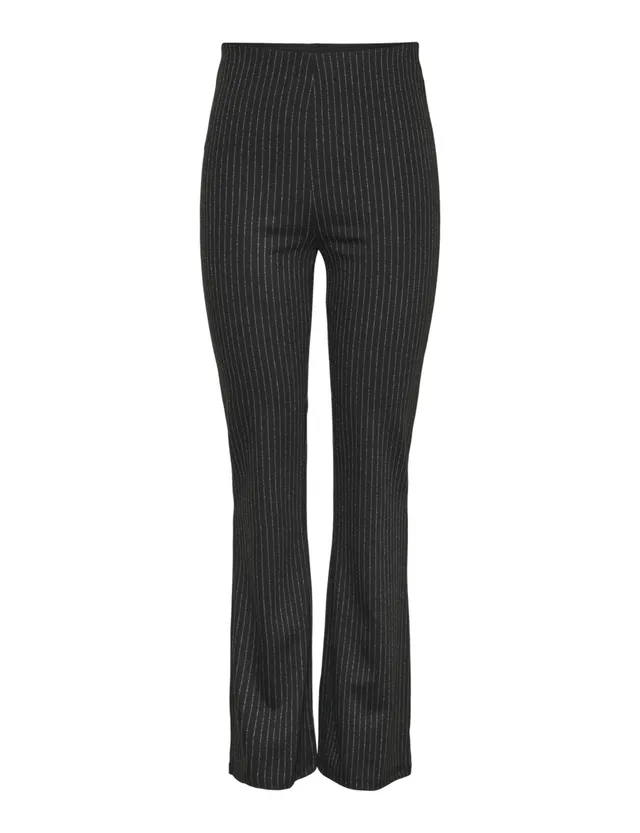 Pieces Pcniannah HW pantaloni svasati donna S neri vita alta