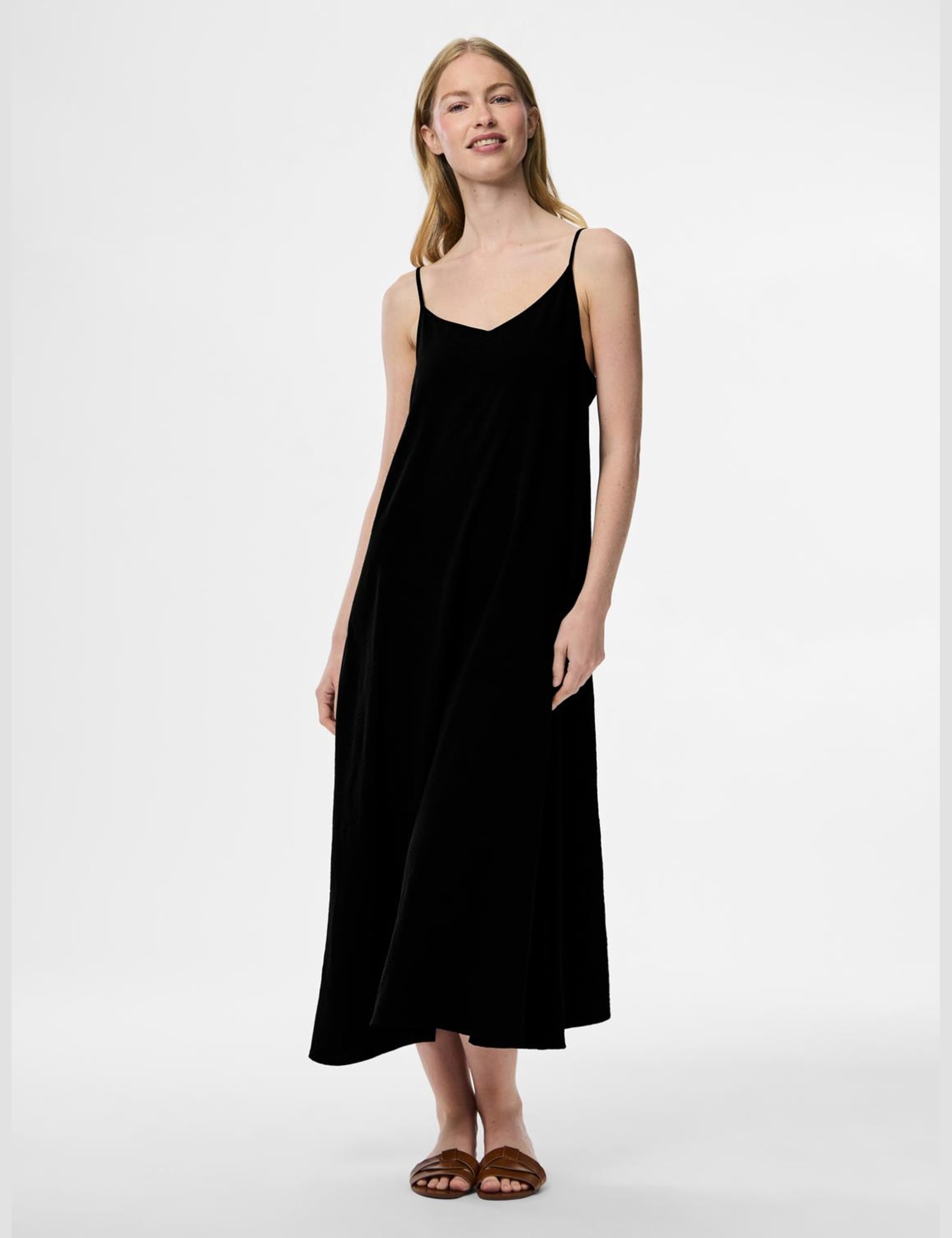 PIECES Pclisa Strap Midi Dress vestito midi donna nero