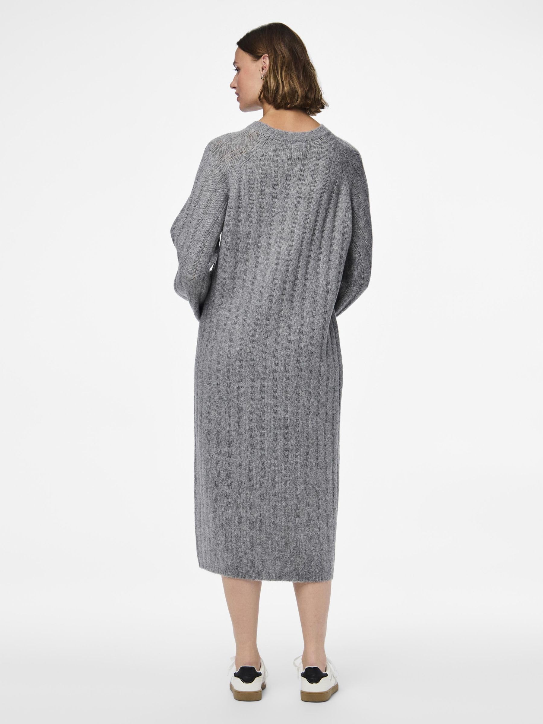 Pieces PCMaggy abito in maglia donna grigio melange