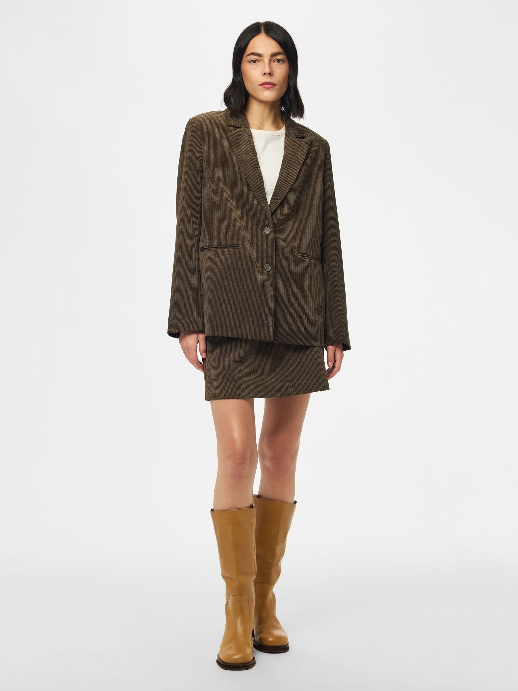 Pieces Pcaudre Cord Loose blazer donna S velluto a coste